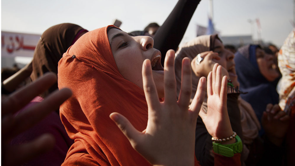 Protesters in Tahrir Square