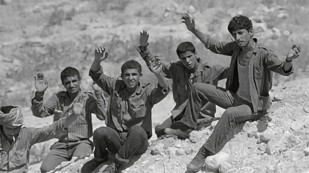 Palestinian fedayeen surrendering to Israel after being expelled from Jordan, 21 July 1971