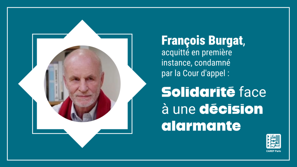 Visuel communiqué solidarité François Burgat